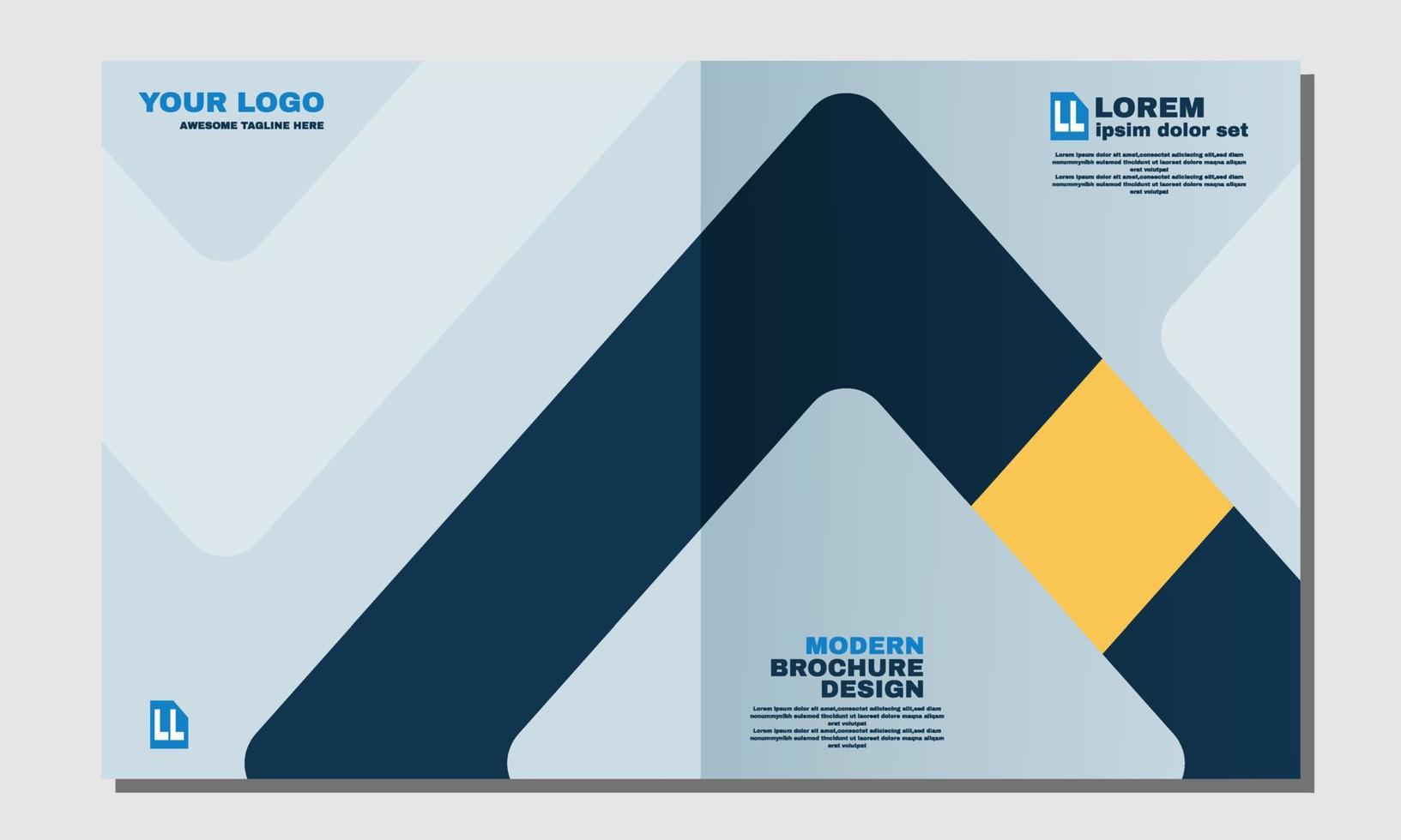 Stock Vektor Landschaft Cover-Design Corporate Business Rechteck Cover-Design-Vorlage Broschüre Bericht Katalog
