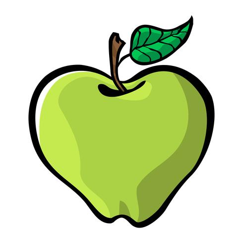 Apple-Cartoon-Vektor-Symbol vektor