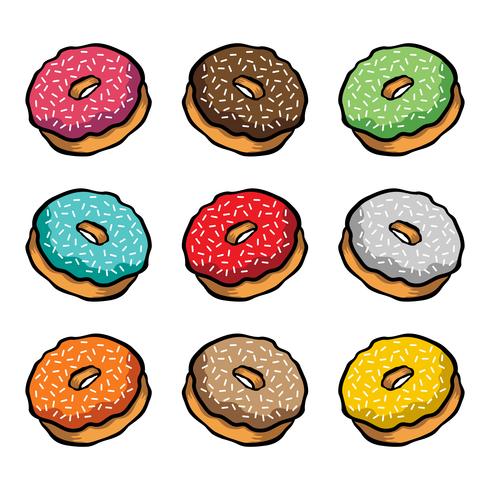 Donut-Cartoon-Vektor-Symbol vektor
