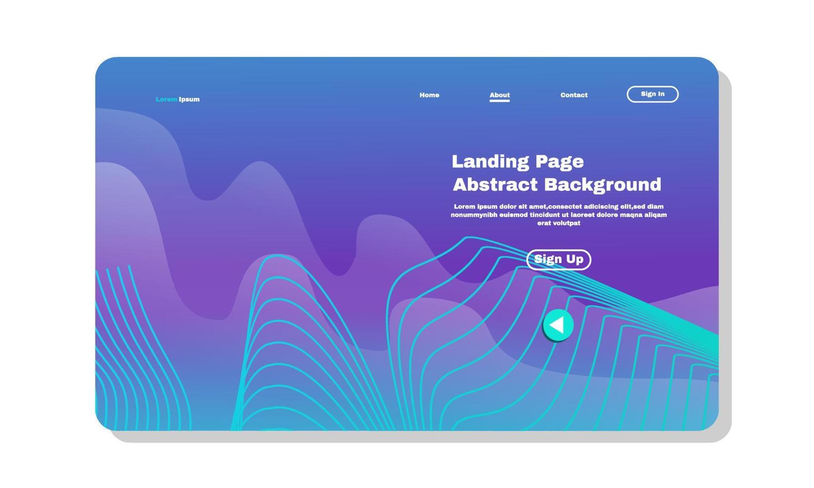 stock illustartion asbtract hintergrund landing page template design kann verwendet werden webentwicklung ui banner teil 3 vektor