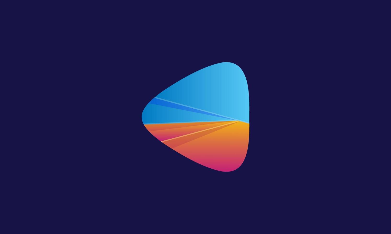 lager vektor abstrakt triangelgradient färg logo designmall material design platt del 3