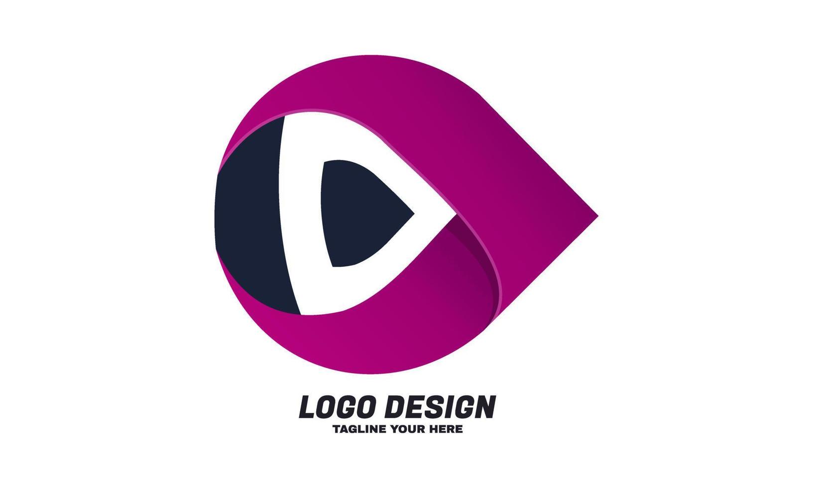 Stock Illustration Abstraktes fantastisches Dreieck spielen Medien mit farbenfroher Design-Logo-Vorlage vektor