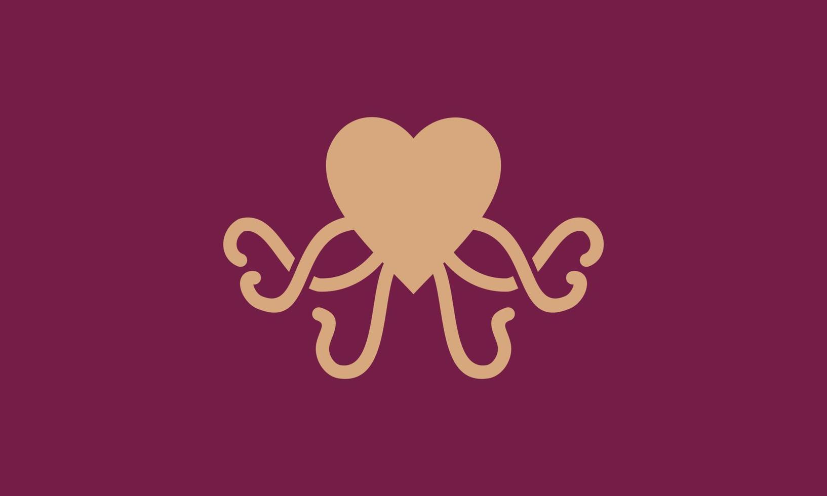 Stock Illustration abstrakte kreative Liebe Oktopus Logo modernes Unternehmen vektor