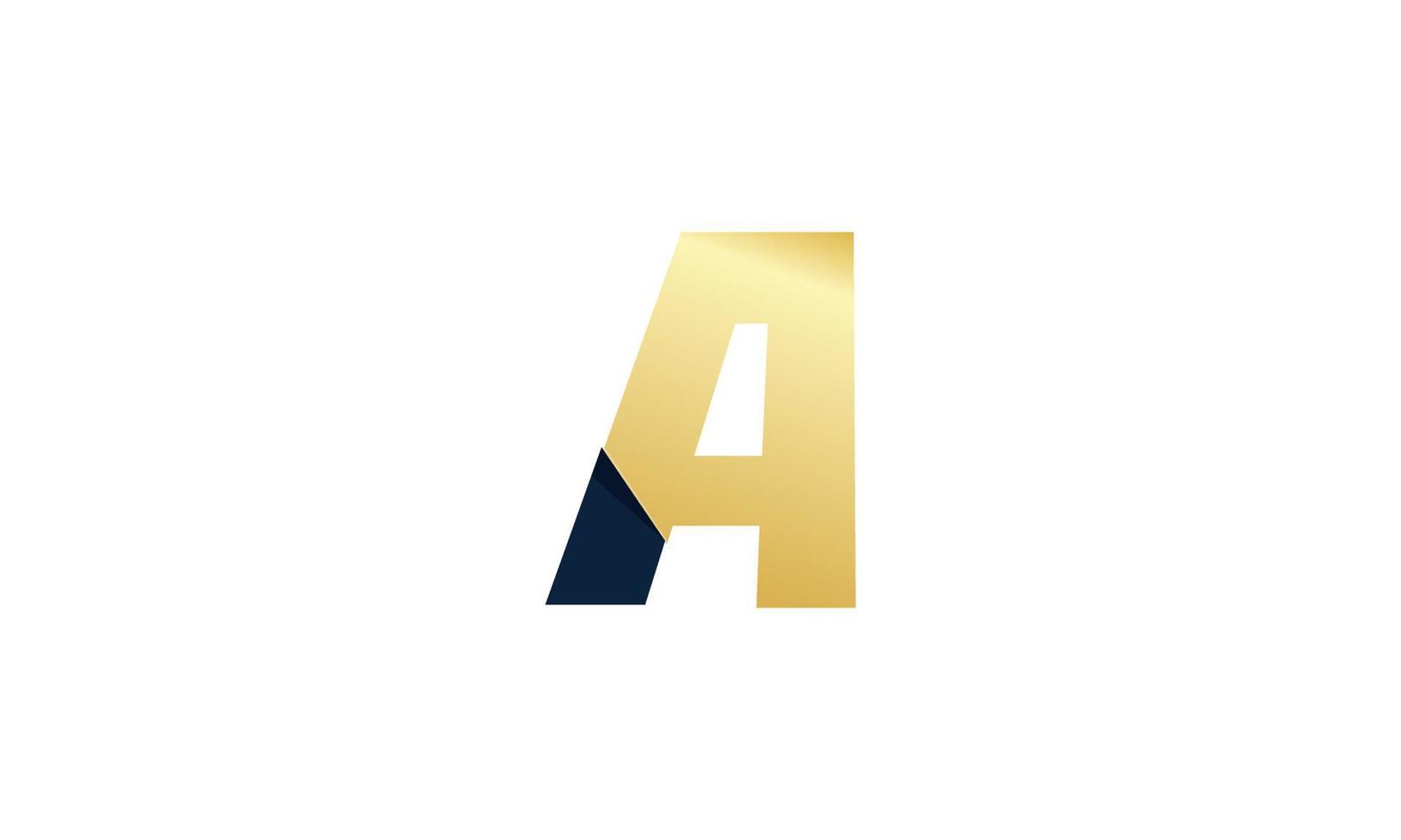 Stock Vektor abstrakte Initiale eine goldene Farbe Logo-Design-Vorlage Material Design flach