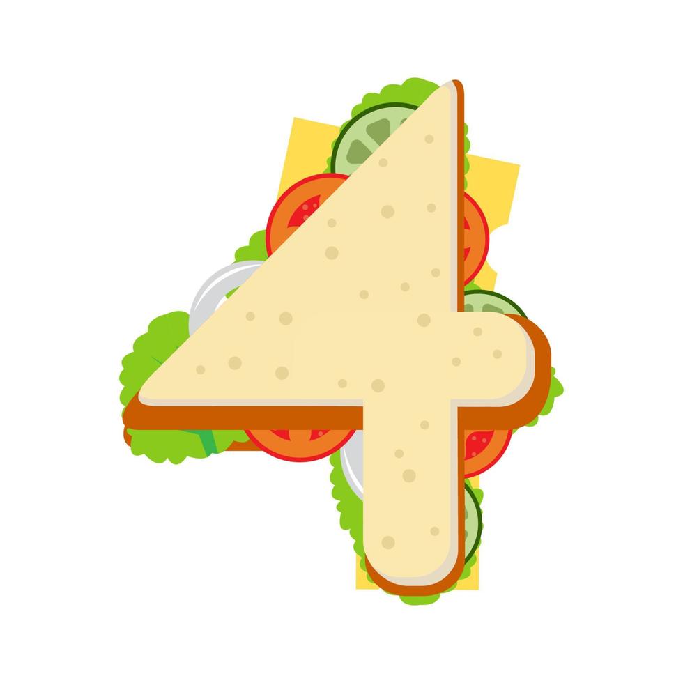 4. Sandwich Logo Symbol Symbol Vektorgrafik Design Illustration Idee kreativ vektor