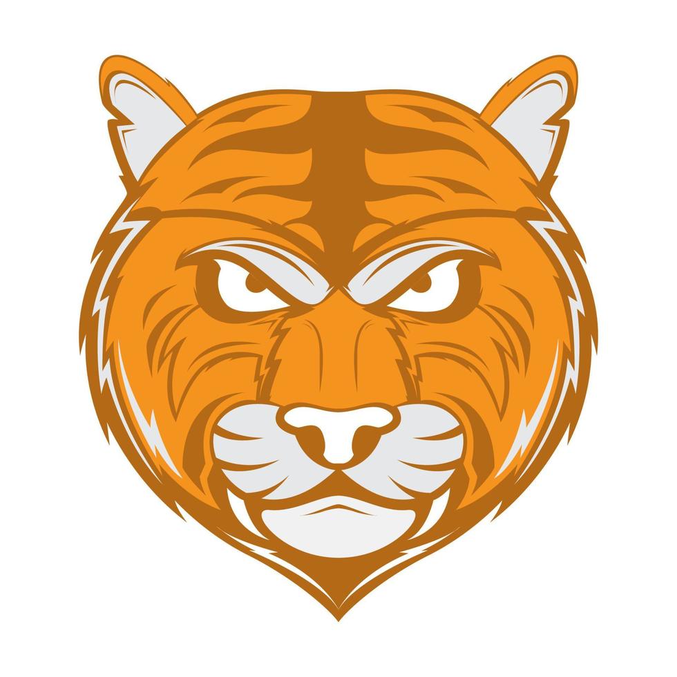 cooles gesicht tiger orange modern logo design vektorgrafik symbol symbol zeichen illustration kreative idee vektor