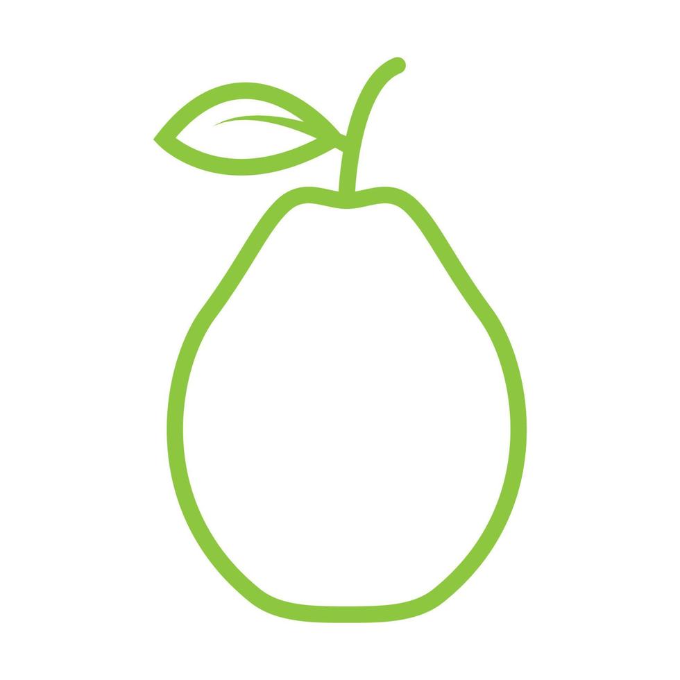 grüne frische linie obst guave logo symbol vektor symbol illustration grafikdesign