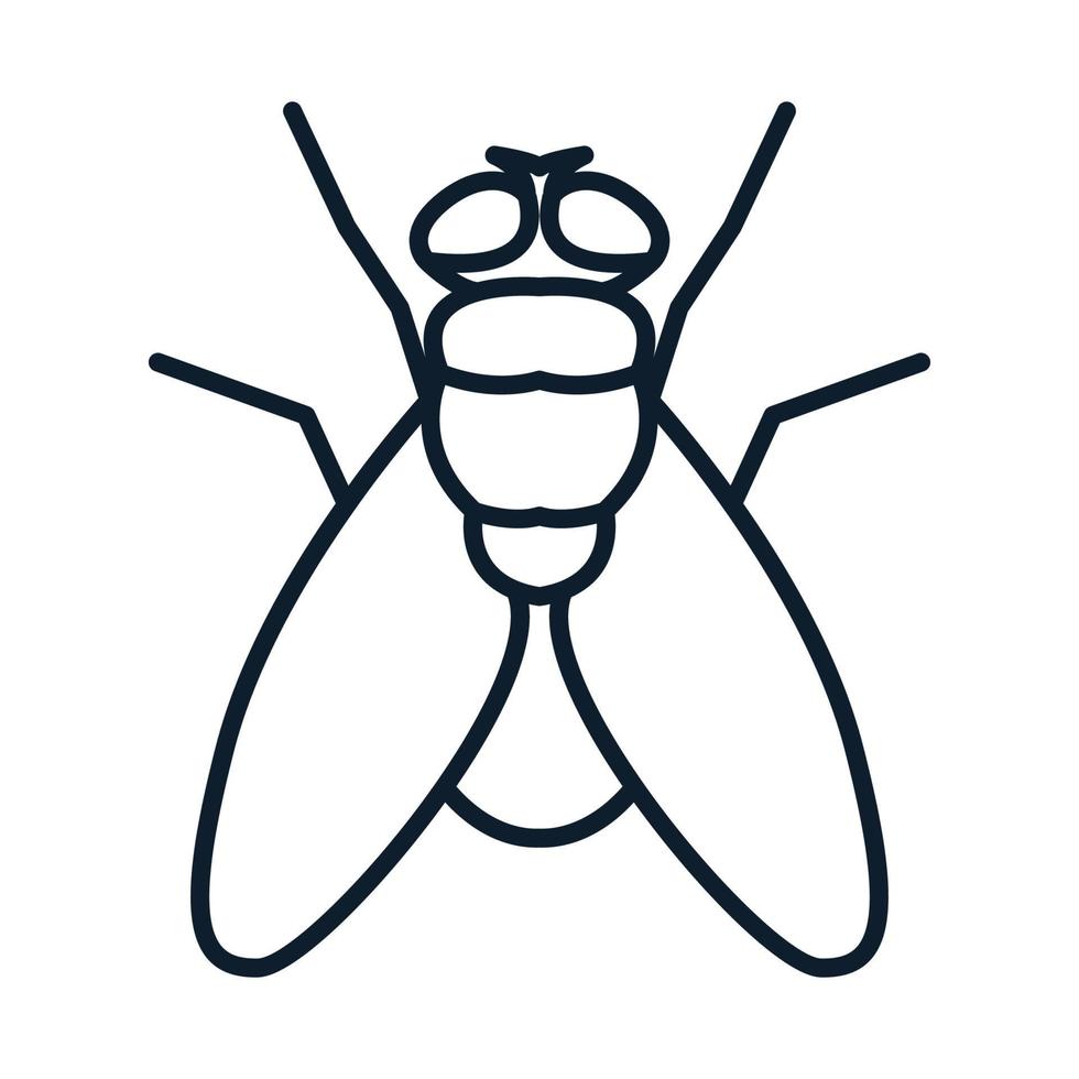 djur insekt flugor minimalistisk form linjer logotyp vektor ikon illustration design