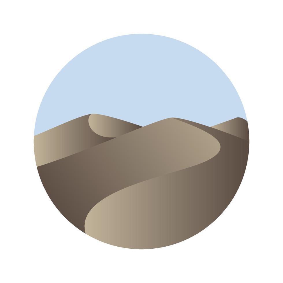 abstrakte moderne Wüste mit Tageslicht Logo Symbol Symbol Vektorgrafik Design Illustration vektor