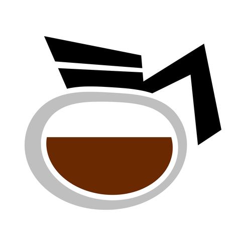 Kaffekanna Hot Drink Cartoon Illustration vektor