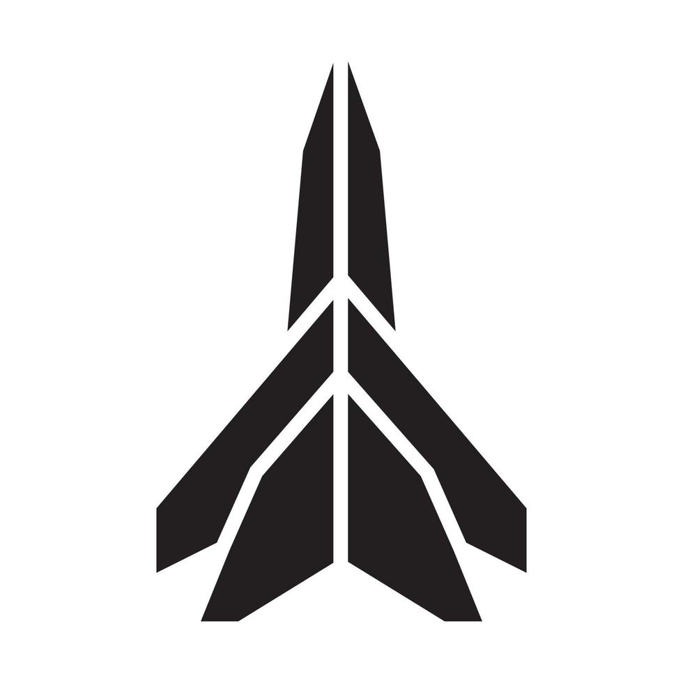 Origami Düsenflugzeug Logo Symbol Vektor Icon Illustration Design