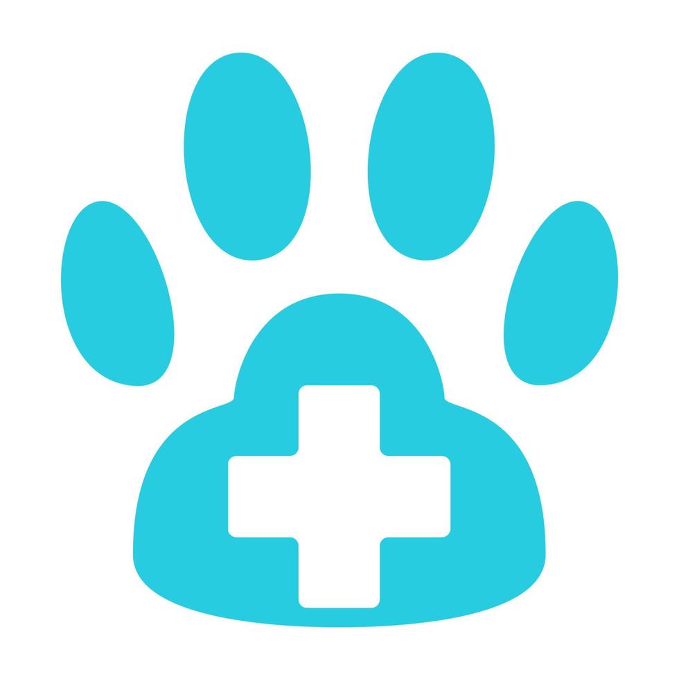 Hundefuß mit Gesundheitswesen Logo Symbol Symbol Vektorgrafik Design Illustration vektor