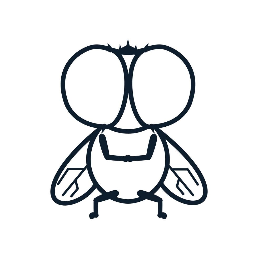 djur insekt flugor linje unik logotyp vektor ikon illustration design