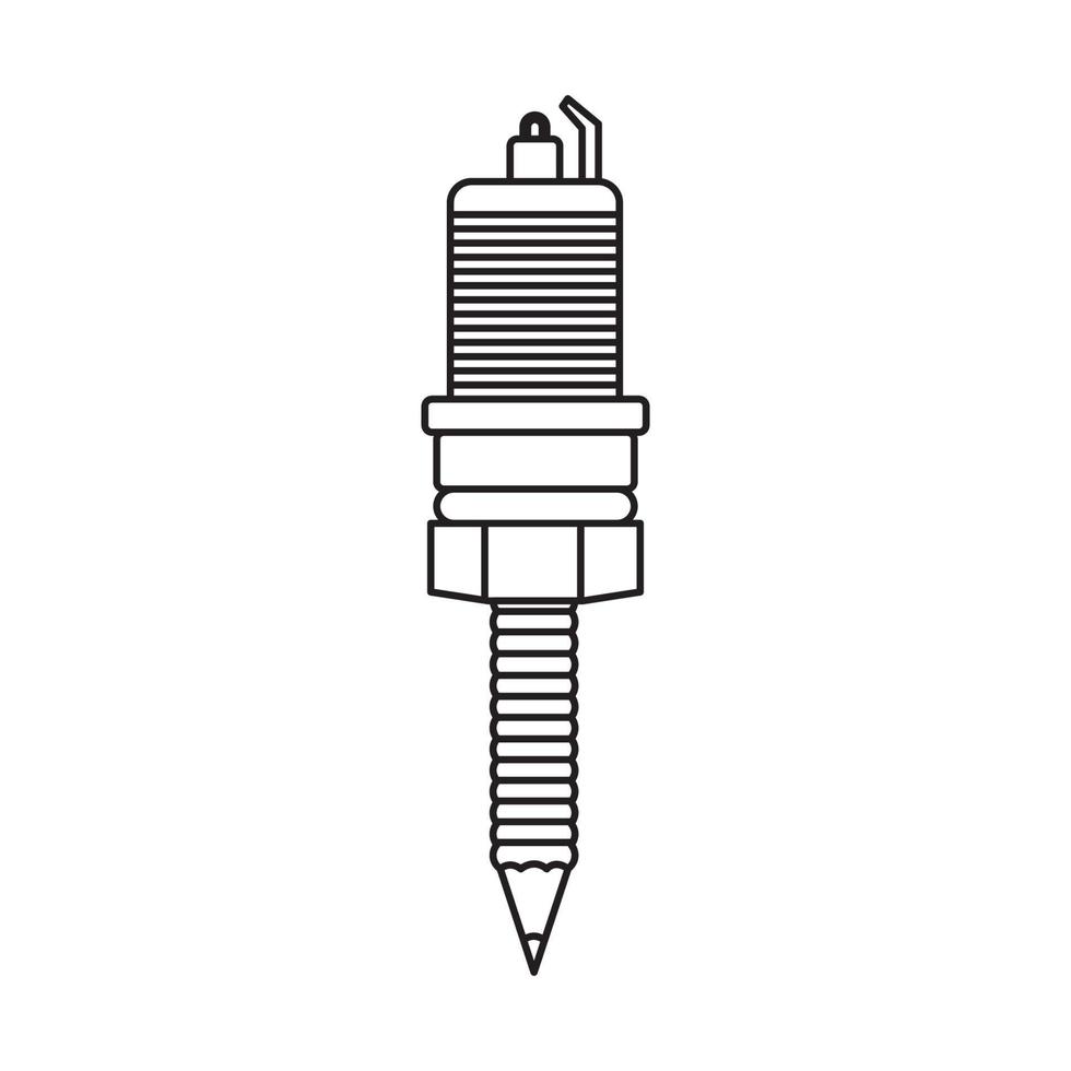 Motor Zündkerzen Linien Logo Symbol Symbol Vektorgrafik Design Illustration vektor