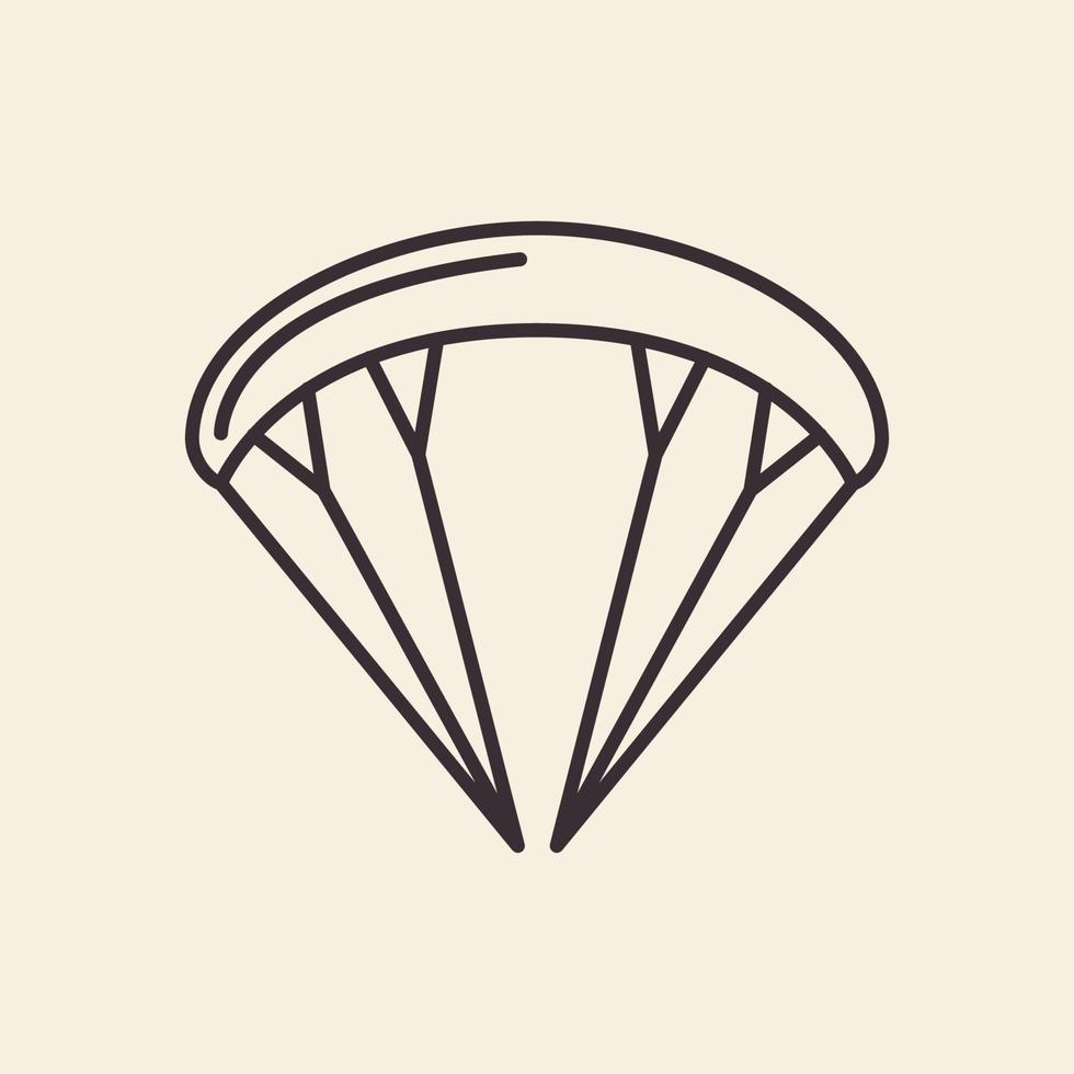 linje skärmflygning vintage logotyp symbol ikon vektor grafisk design illustration idé kreativ
