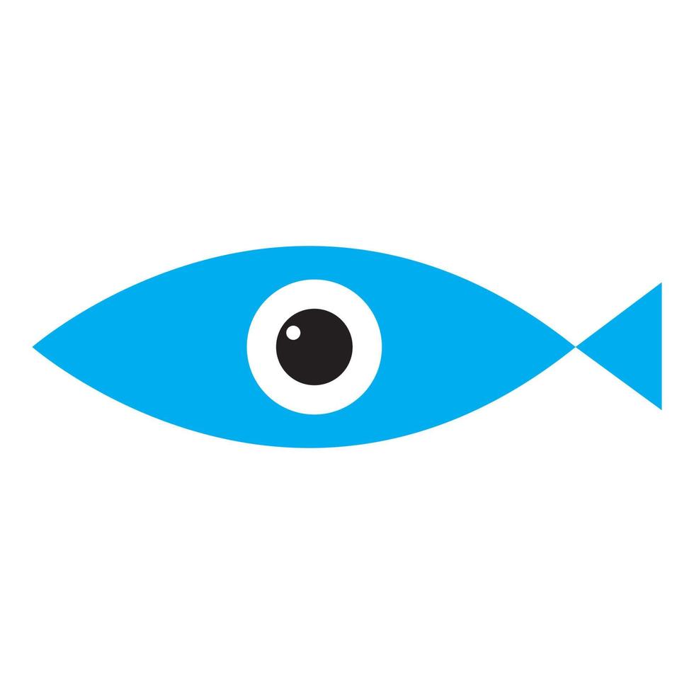 fisk form med ögon logotyp vektor ikon illustration design