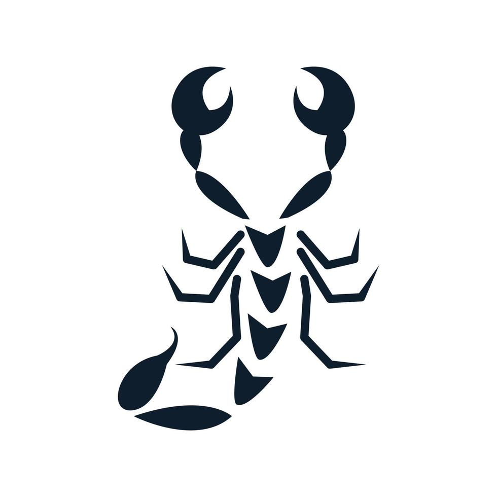 scorpion disposition line art modern logotyp vektor ikon illustration design