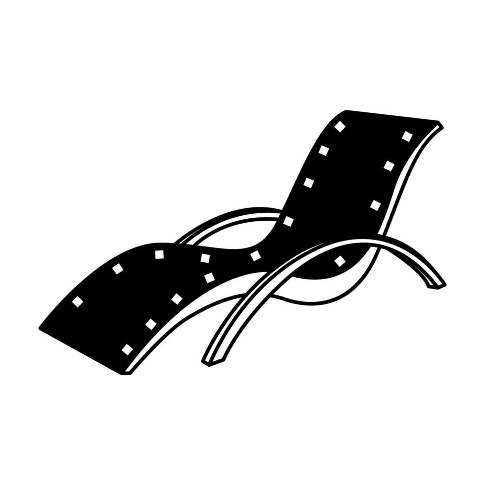 relax stol film logotyp symbol ikon vektor grafisk design illustration