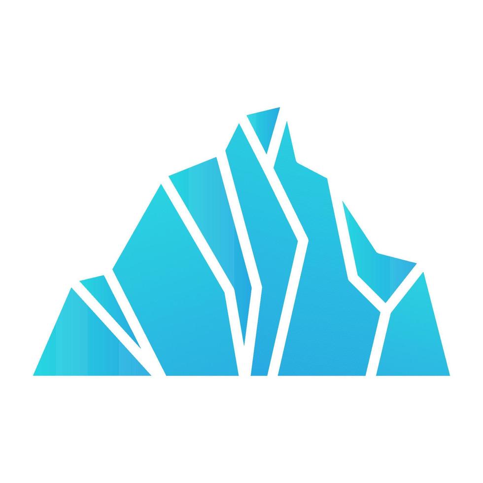 abstrakter Eisberg Antarktis Logo Vektor Symbol Icon Design Grafik Illustration