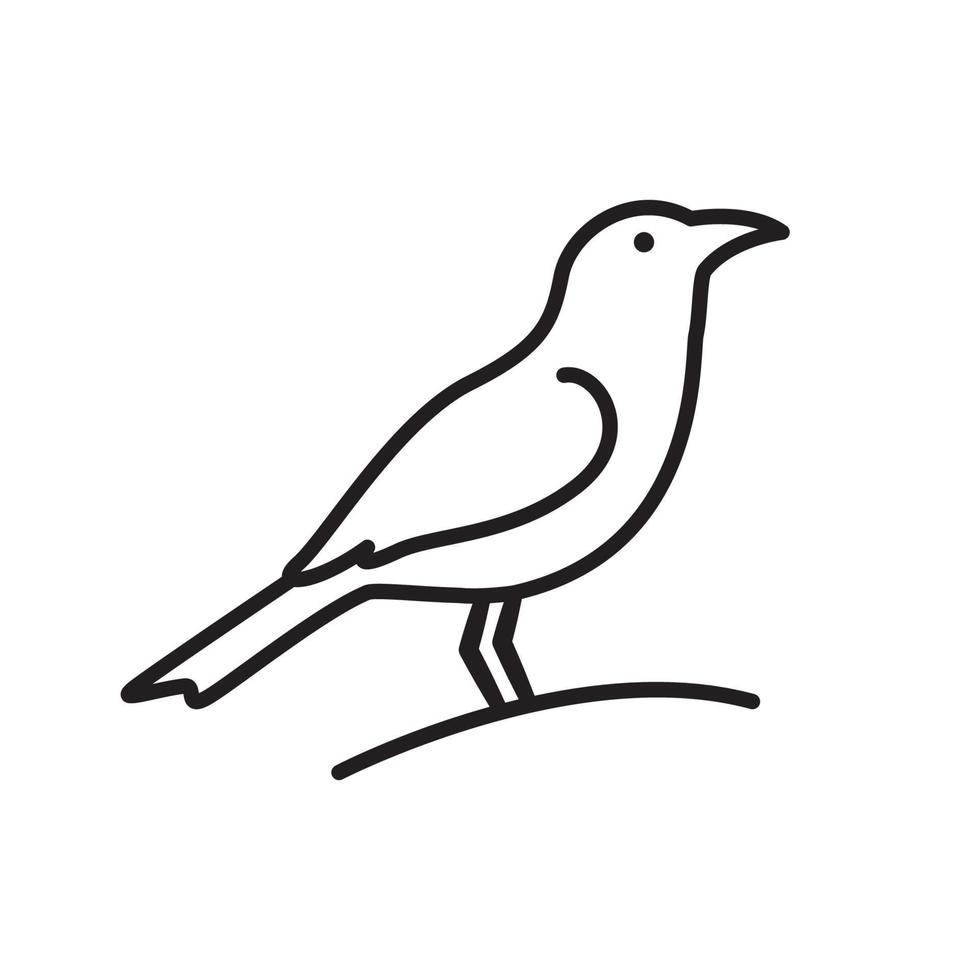 kleiner vogel linie einfach logo design vektorgrafik symbol symbol zeichen illustration kreative idee vektor