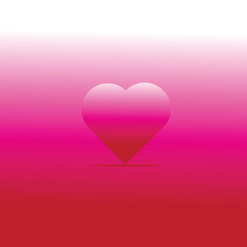 rosa hjärtform ges till nära och kära på alla hjärtans dag vektor