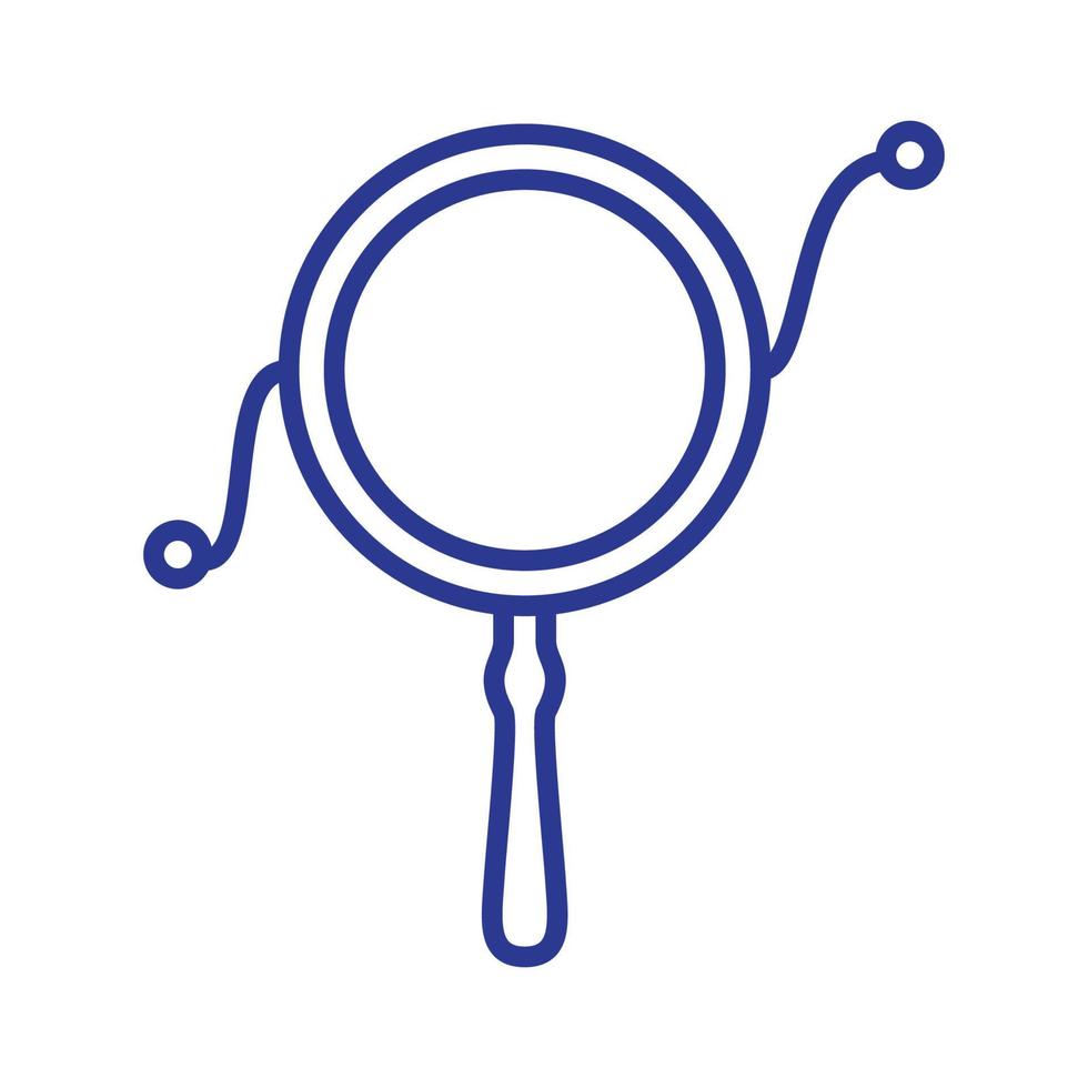 Linien Paddel Ballspiel Logo Vektor Symbol Icon Design Illustration