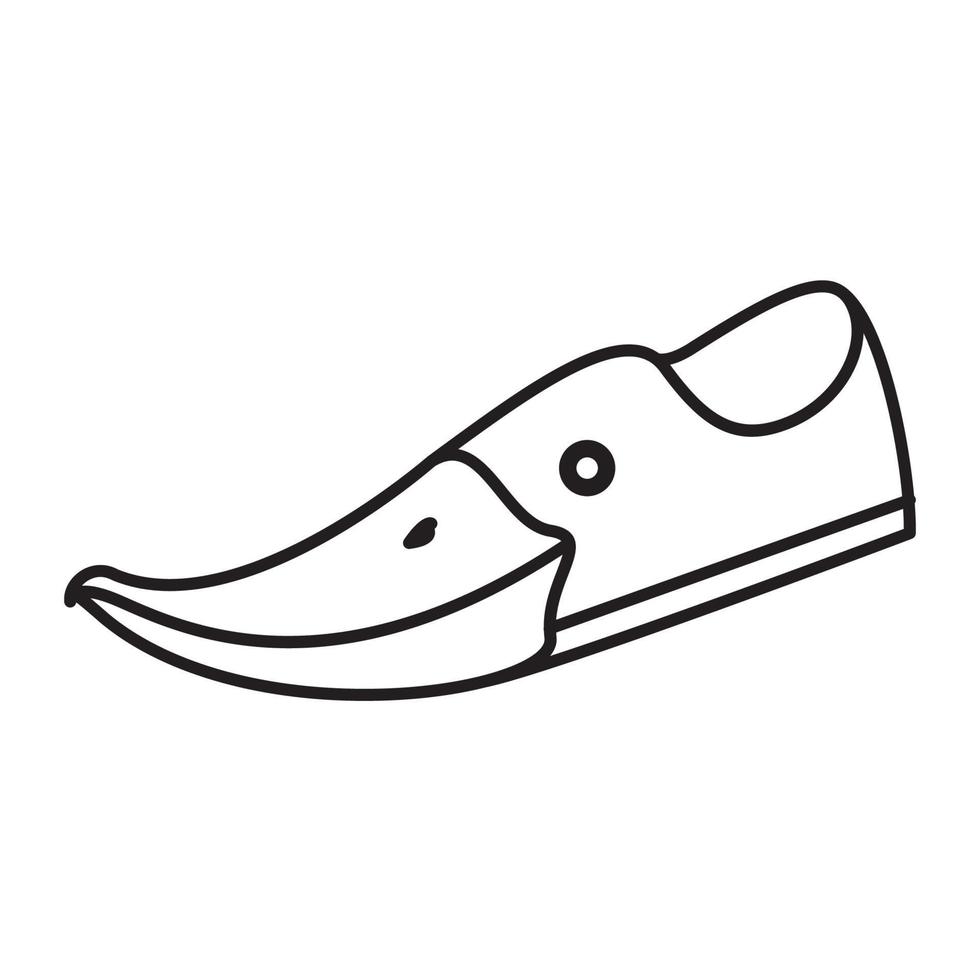 Büroschuhe Linien mit Ente Logo Symbol Vektor Icon Illustration Grafikdesign