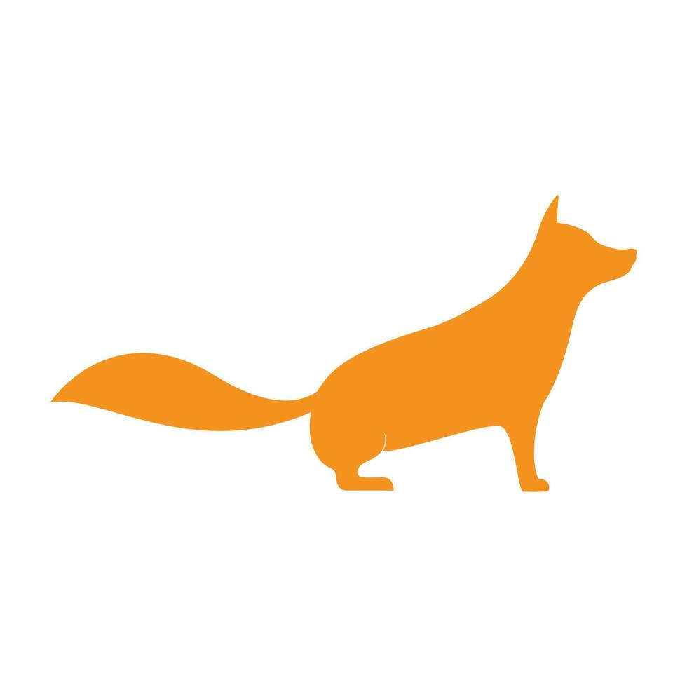 modernes formfuchs wenig orange logo vektor symbol illustration design