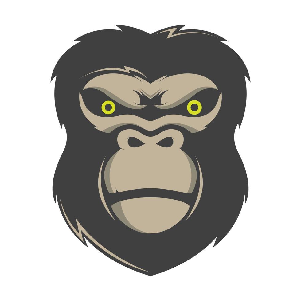 cooles gesicht gorilla logo design vektorgrafik symbol symbol zeichen illustration kreative idee vektor