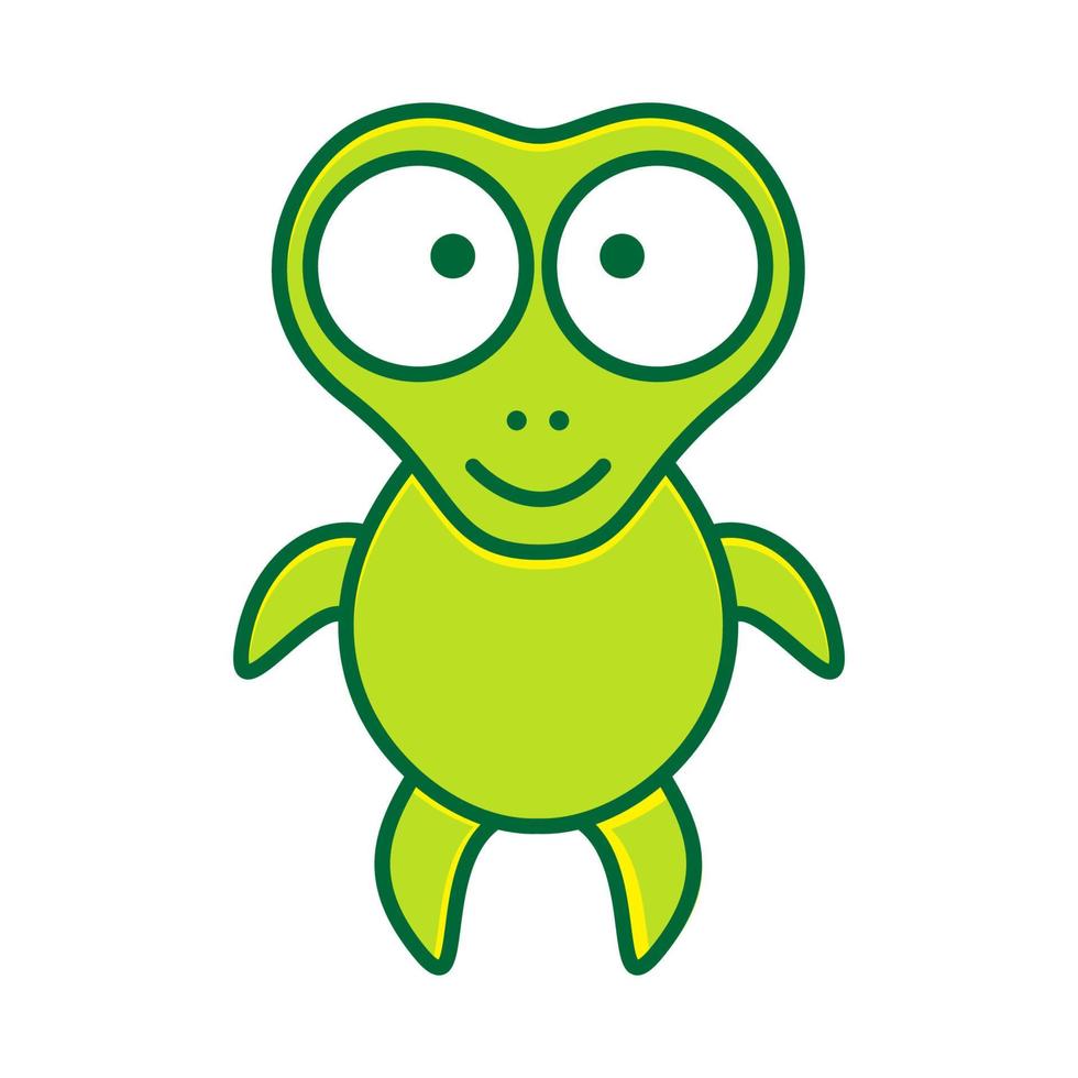 söt tecknad baby sköldpadda logotyp vektor symbol ikon design illustration