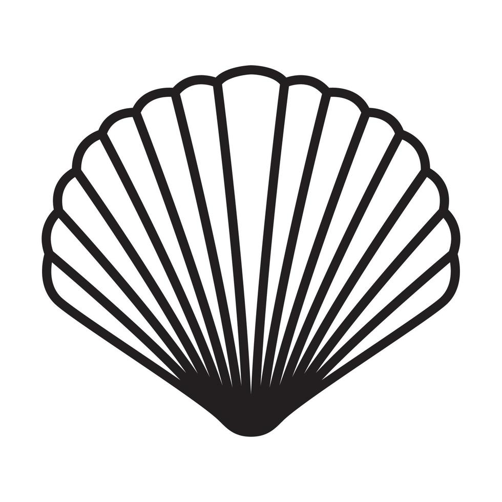 einfache Linien Muschel Logo Symbol Symbol Vektorgrafik Design Illustration vektor