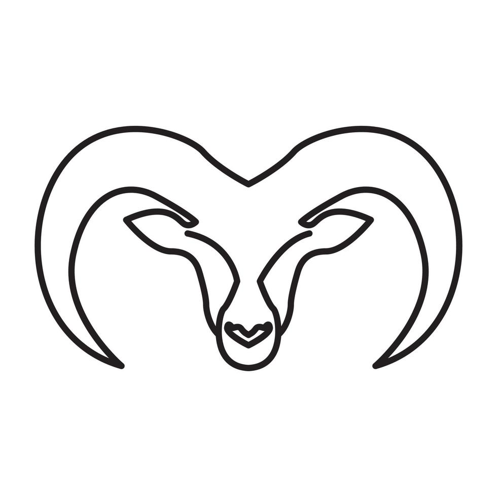 bergsget linjer cirkel horn logotyp vektor symbol ikon design illustration