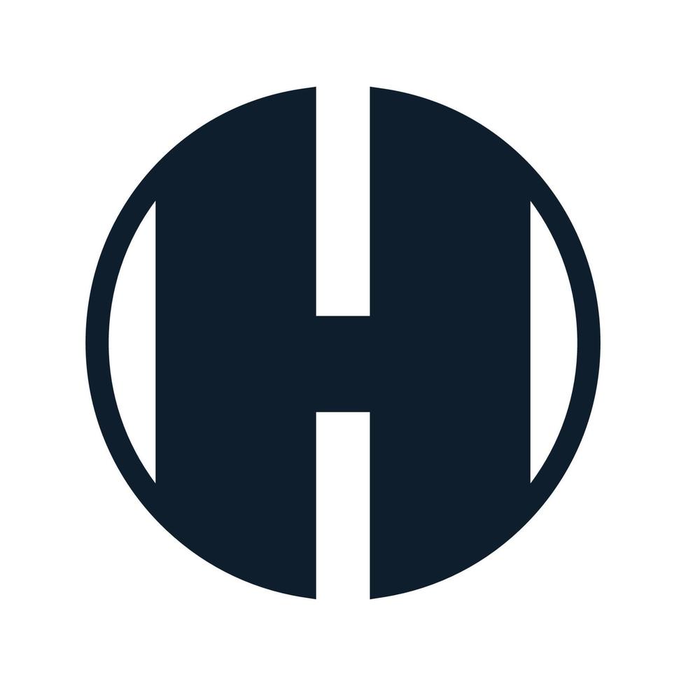 h für Way Street Road Logo Vektor Icon Design