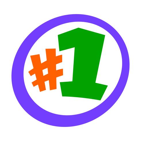# 1 Nummer Eins Logo Text Grafik vektor