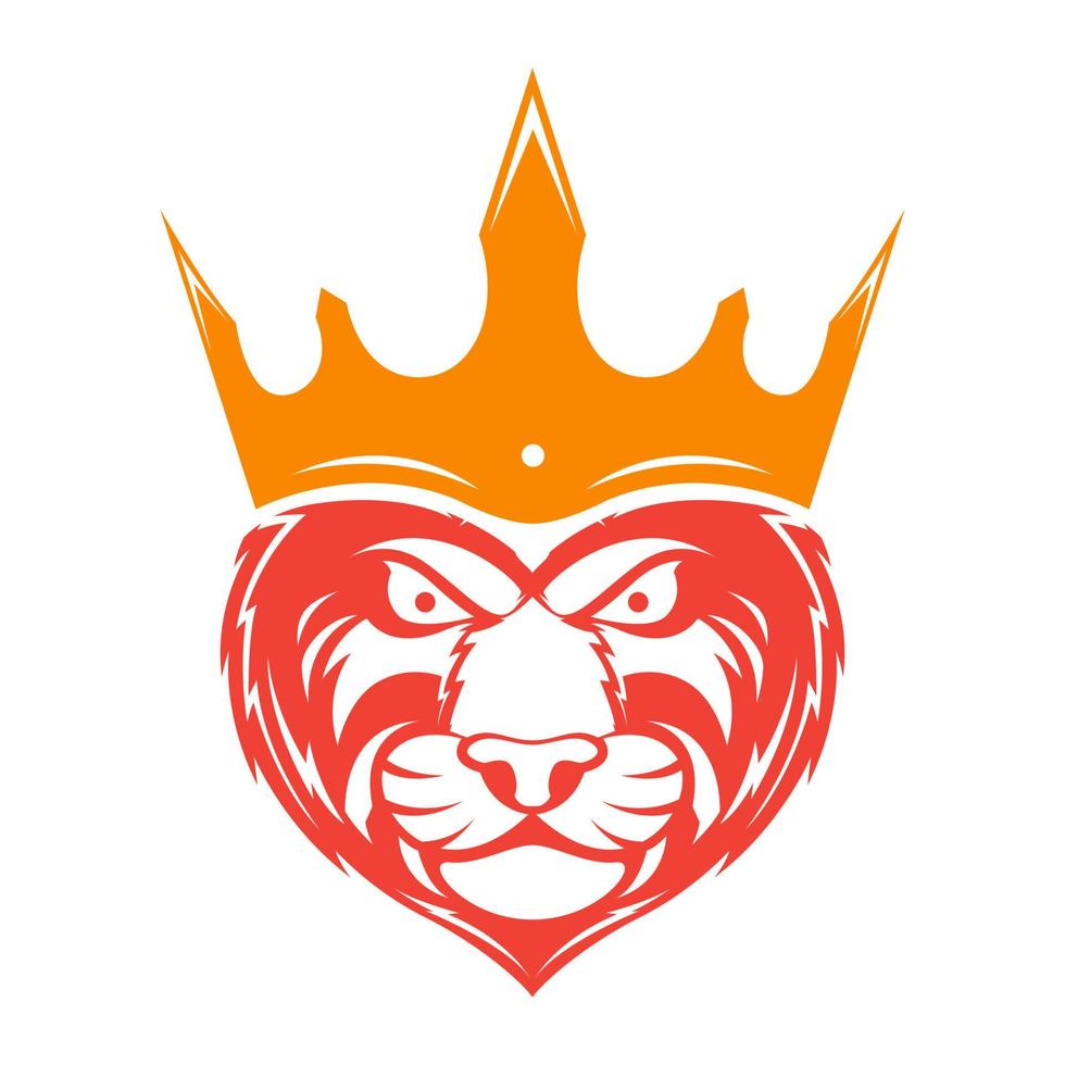 cool ansikte tiger med krona logotyp design vektor grafisk symbol ikon tecken illustration kreativ idé