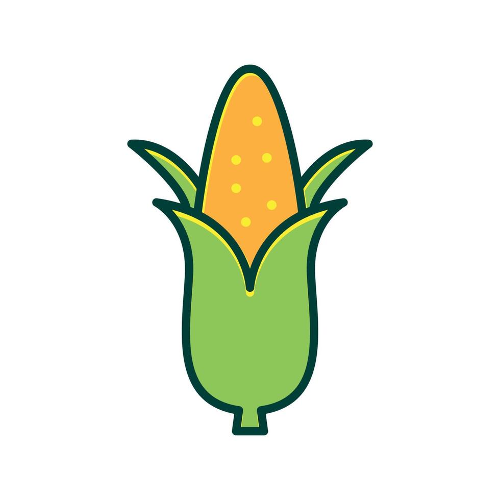 bunte Gemüsemais-Logo-Design-Vektor-Symbol-Symbol-Illustration vektor