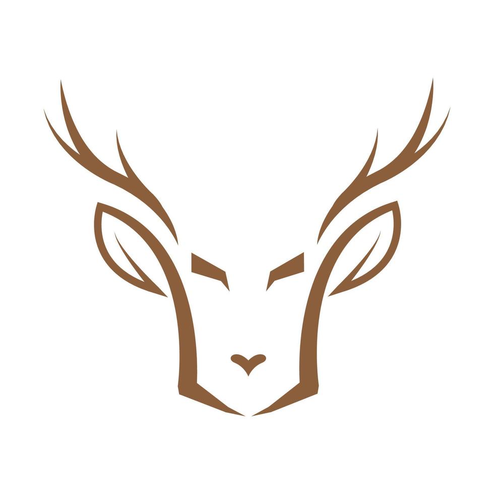 Kopf Hirsch Gesicht einzigartig Logo Symbol Symbol Vektorgrafik Design Illustration Idee kreativ vektor