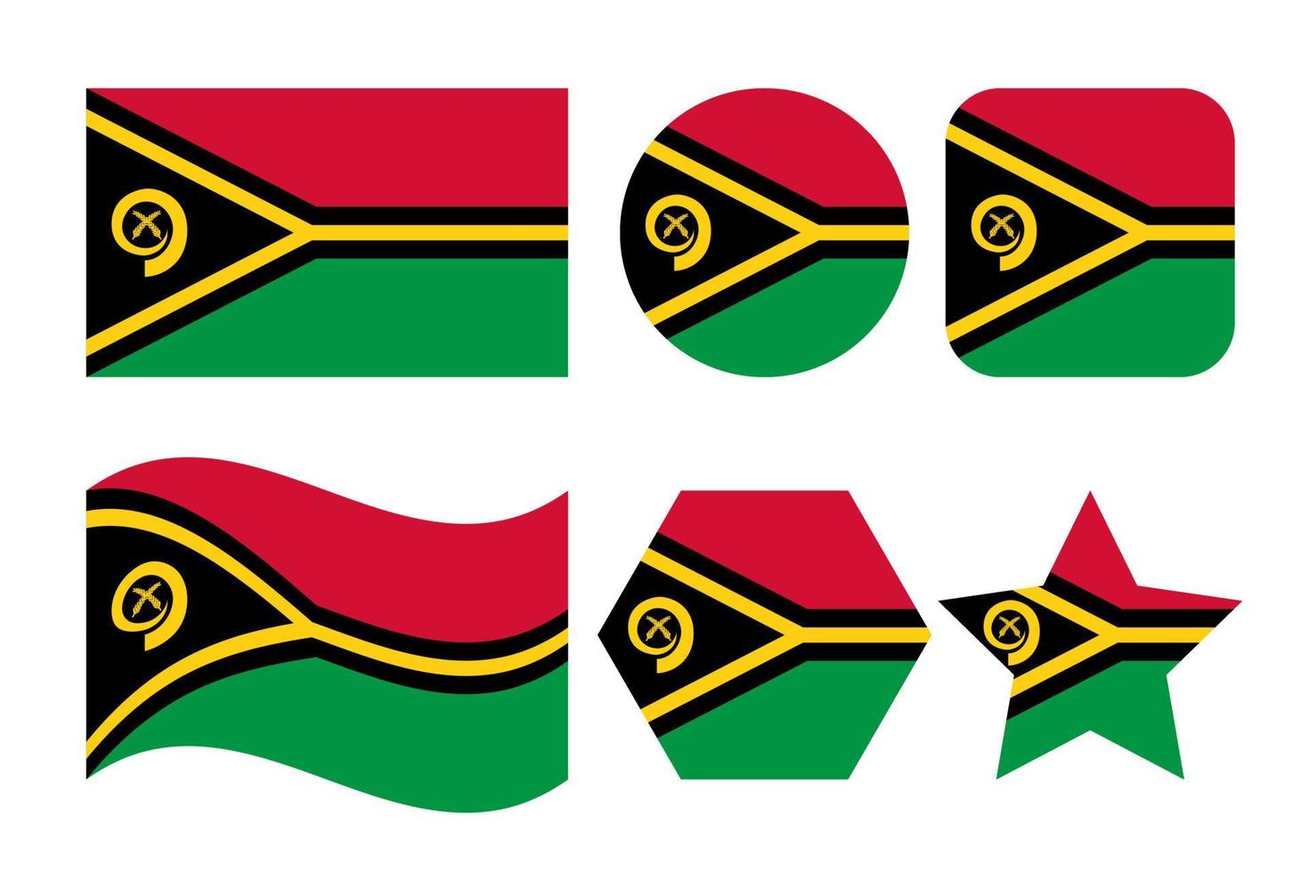 vanuatu-flagge einfache illustration für unabhängigkeitstag oder wahl vektor