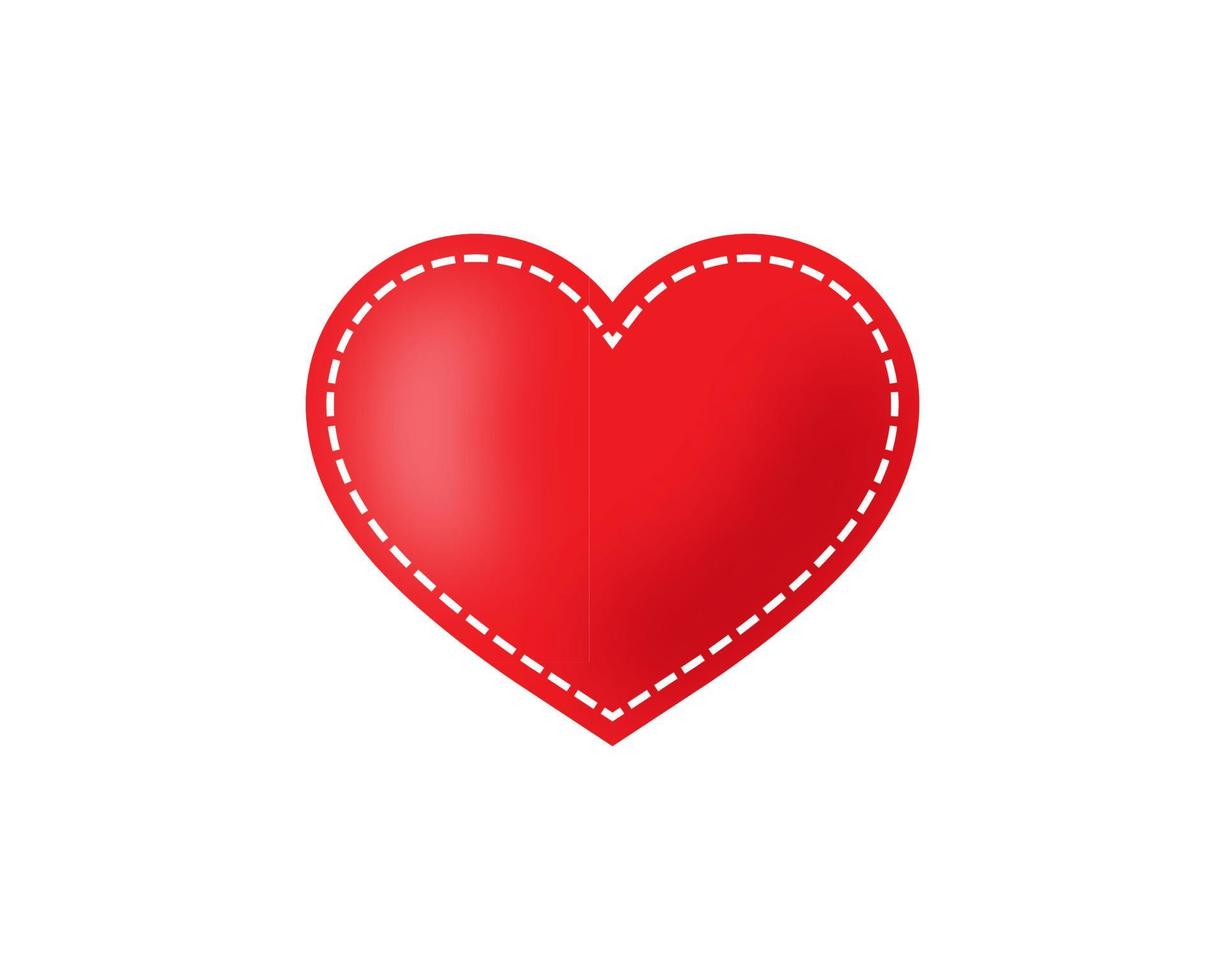 vektor röd glänsande 3d hjärta symbol realistisk illustration på vit bakgrund. perfekt för alla hjärtans dag, mors dag, bröllop, jag älskar dig etc