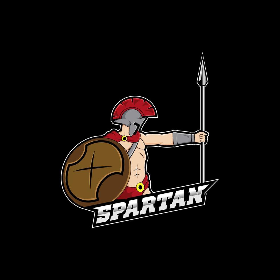 spartansk maskot esport logotypdesign vektor