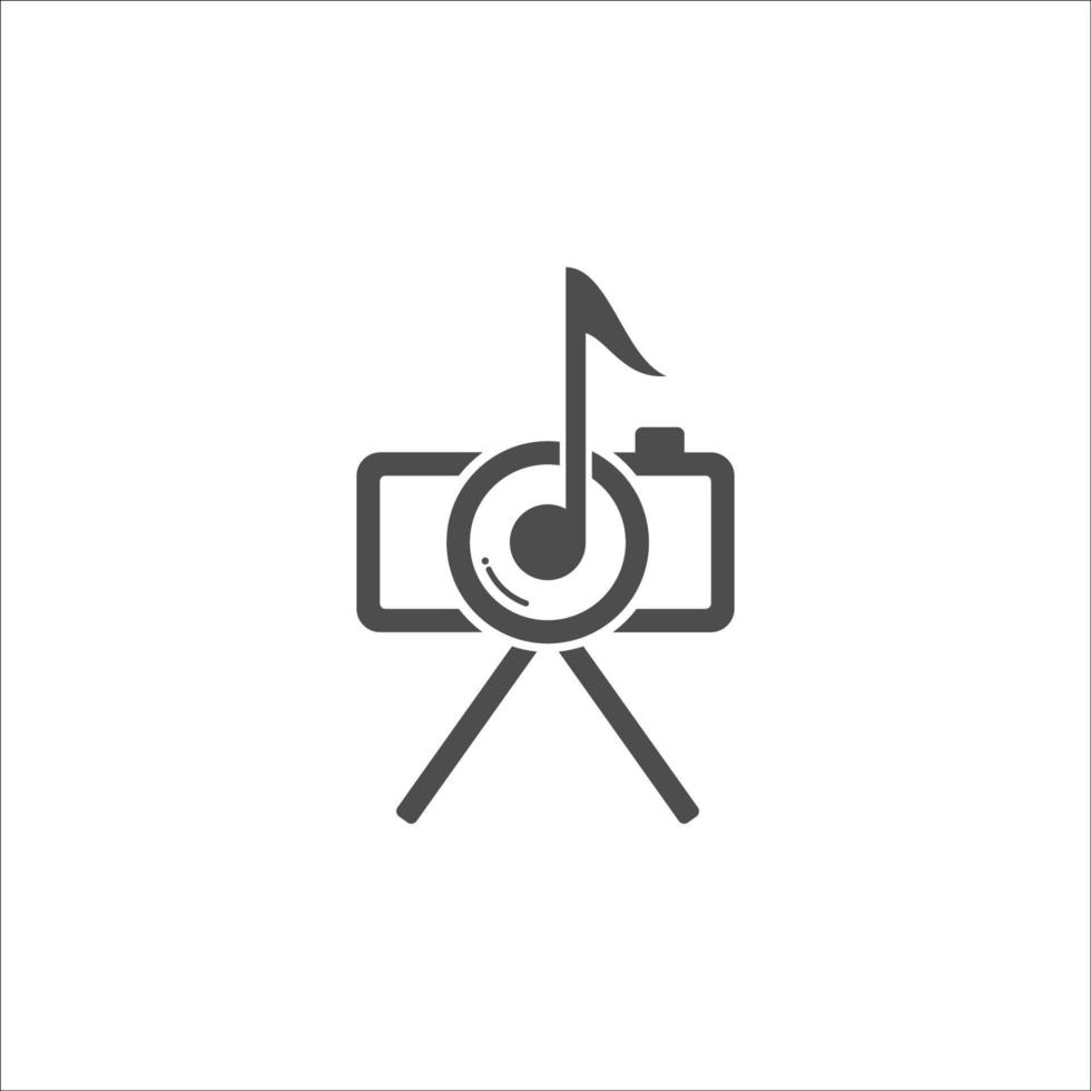 musik kamera logotyp vektor