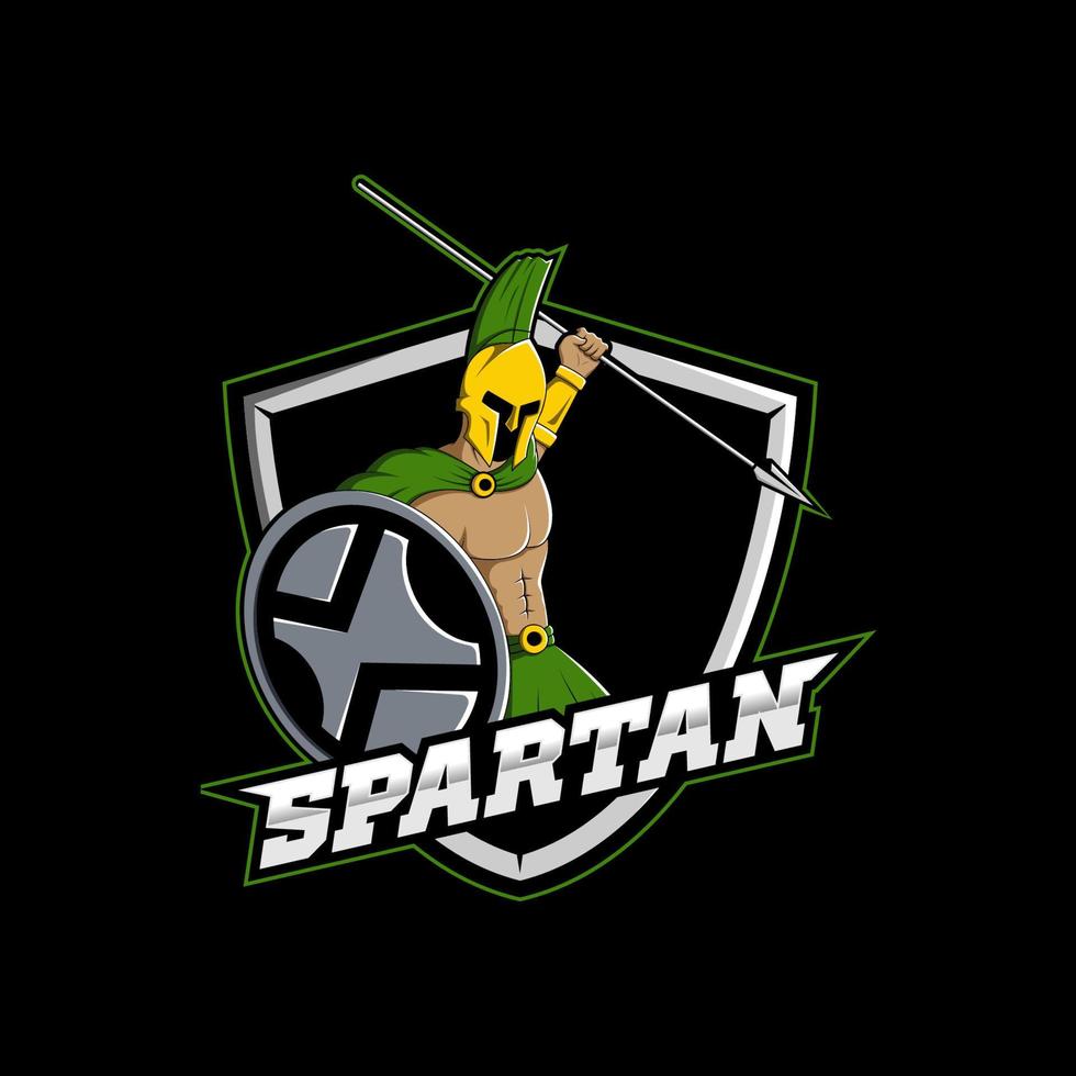 Spartanisches Maskottchen-Esport-Logo-Design vektor