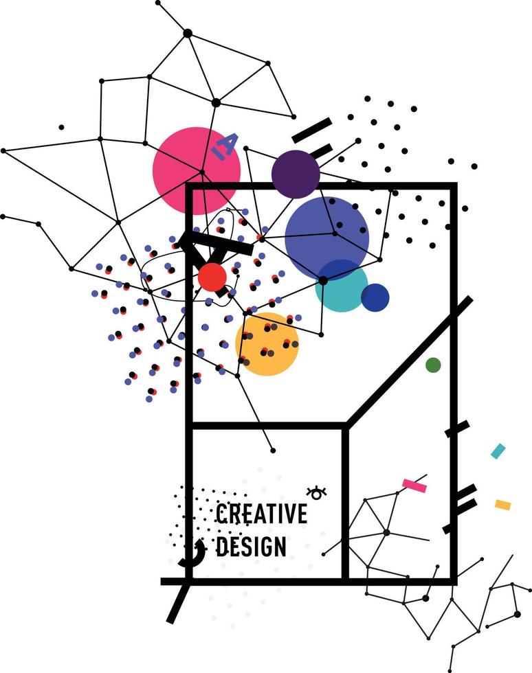 illustration av ett abstrakt i stil med suprematism. platt vektor illustration. abstrakt design layout. mall för en affisch, konferens. färdig layout.