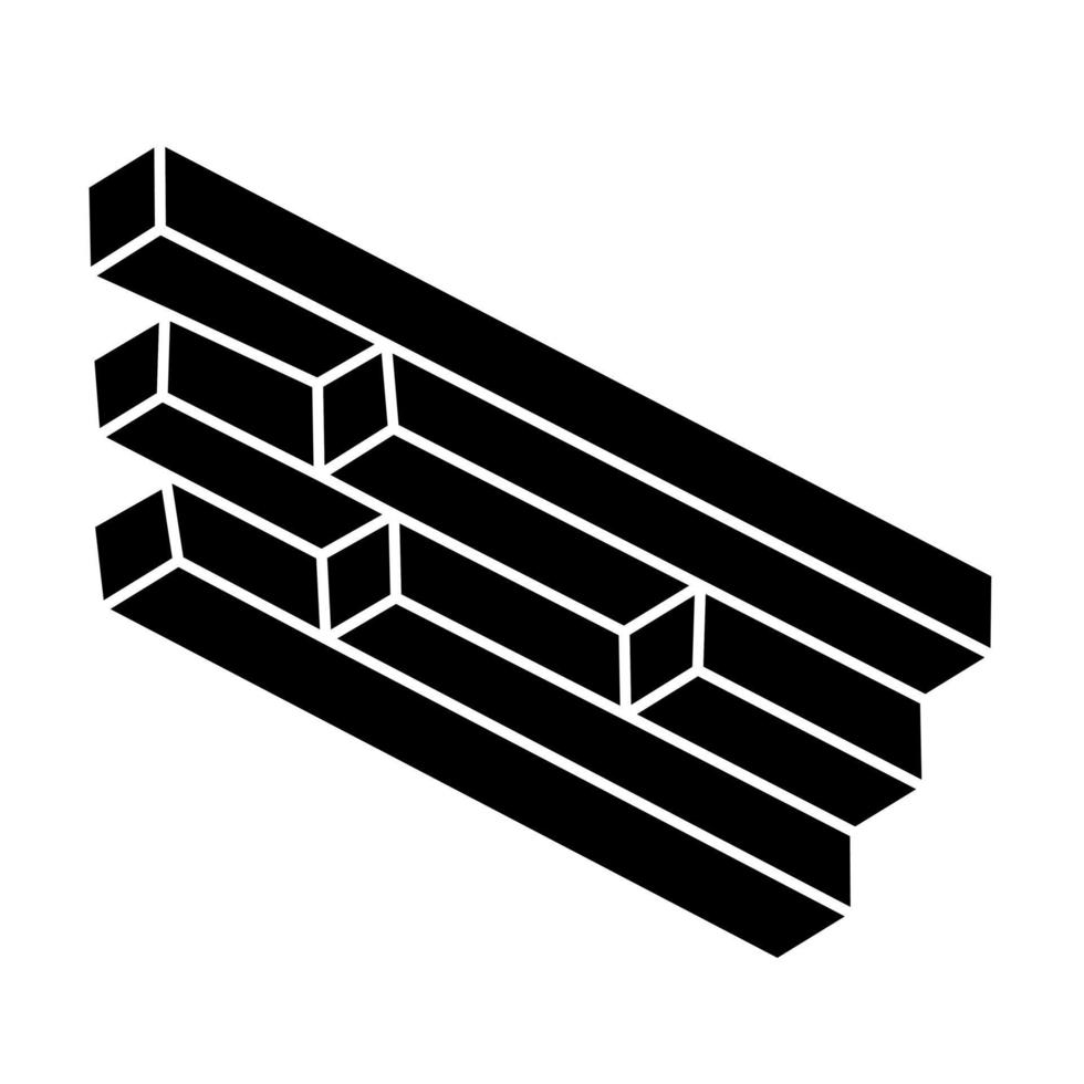 unmögliches Objekt. Form der optischen Täuschung. 3D-Darstellung. geometrische Figur. vektor