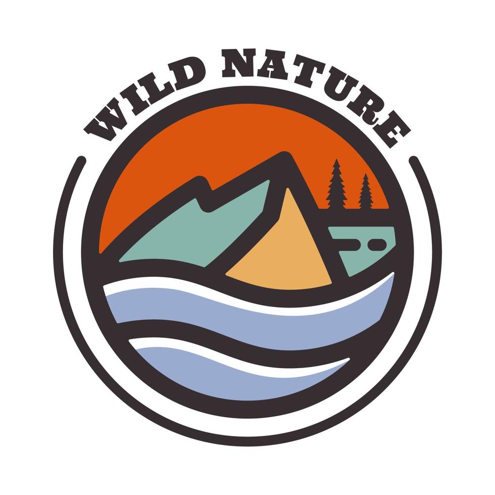 Illustrationsvektorgrafik der wilden Natur, gut für Logodesign vektor