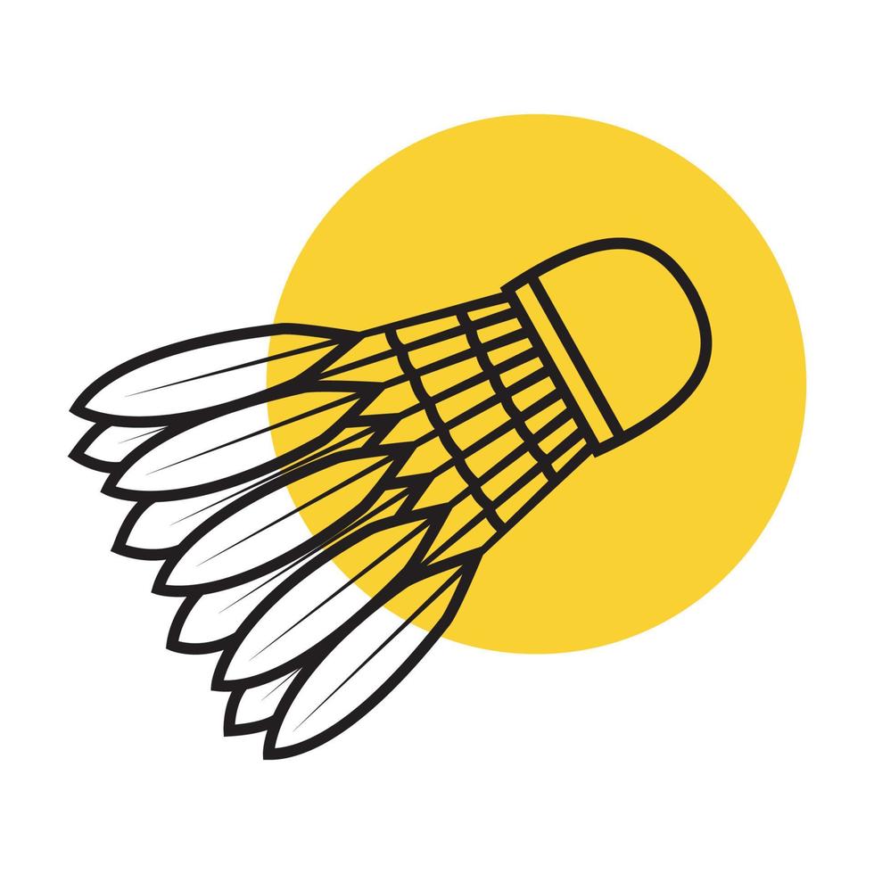 Federball Sprunglinien Logo Symbol Vektor Icon Illustration Grafikdesign