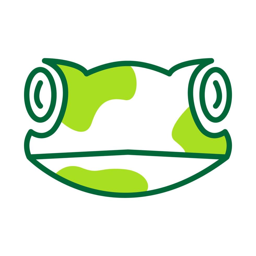 linje abstrakt huvud groda grön logotyp symbol vektor ikon illustration grafisk design