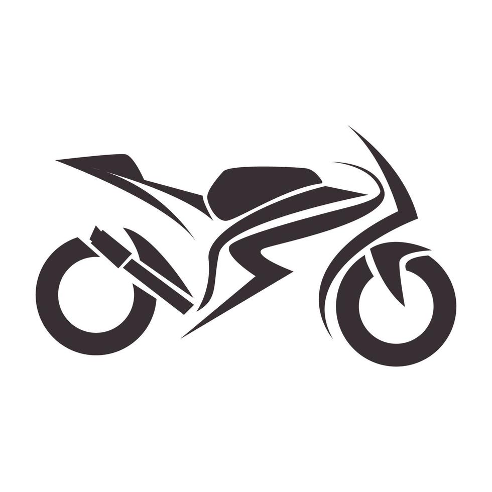 enkel motorcykel sport vintage logotyp vektor ikon illustration design