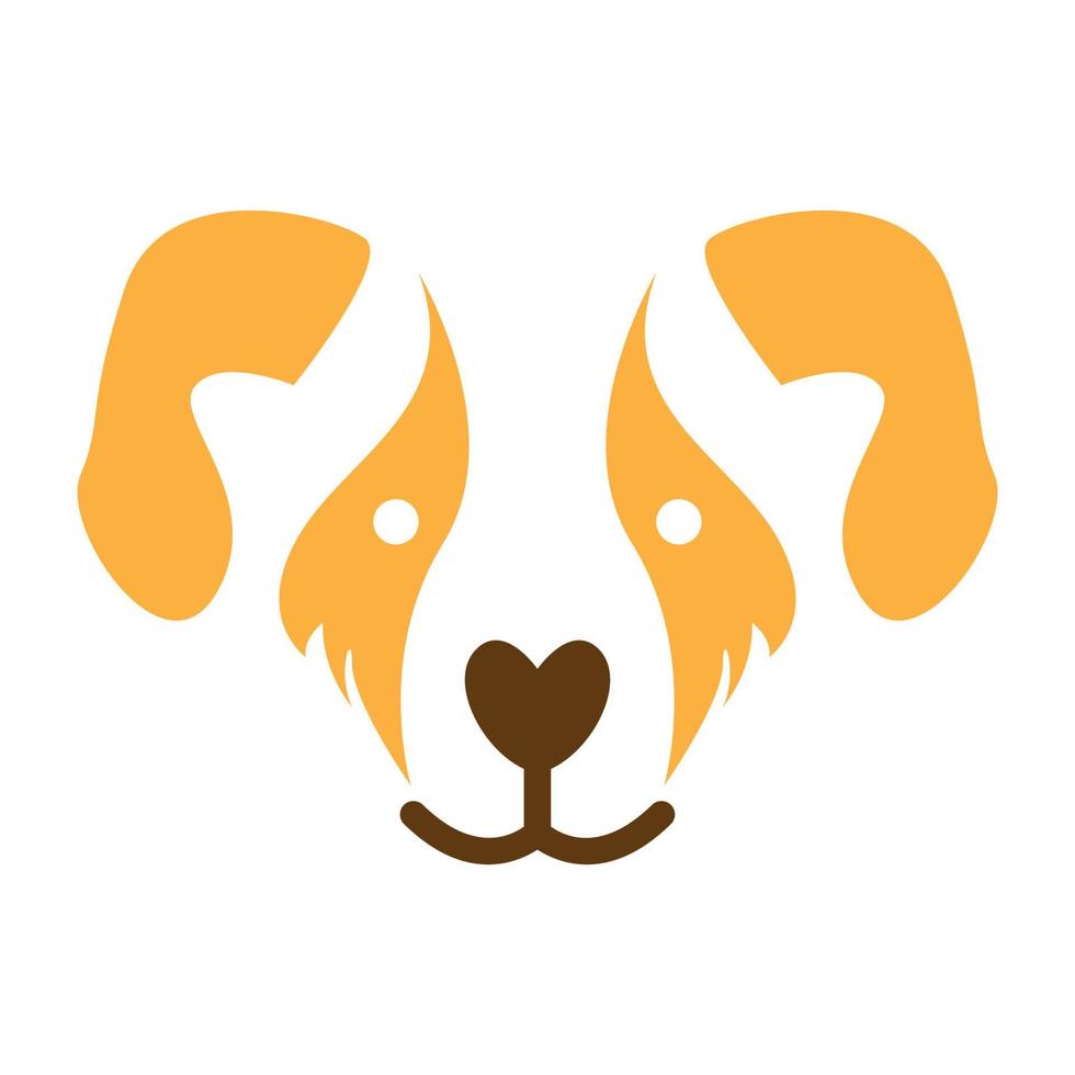 huvud husdjur hund ledsen logotyp vektor symbol ikon design grafisk illustration