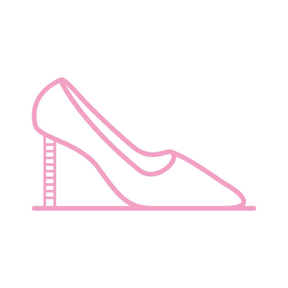 kvinnor skor linje minimalistisk logotyp symbol ikon vektor grafisk design